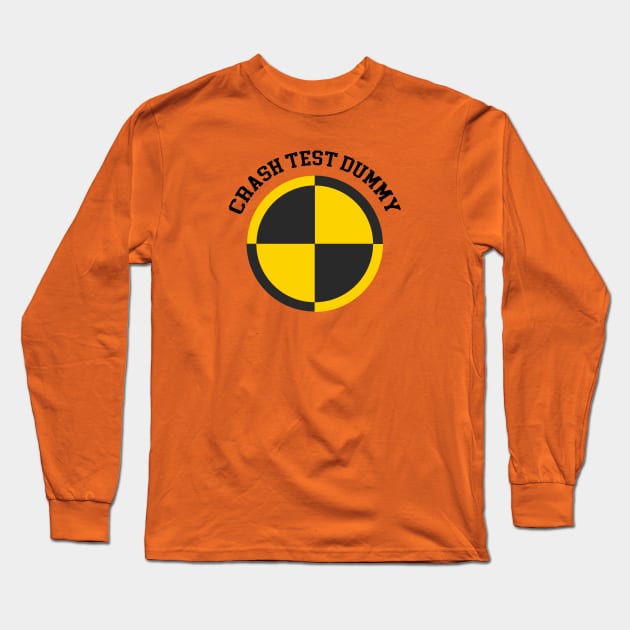 Crash Test Dummy Yellow Man Testing Car Crash t-shirts Long Sleeve T-Shirt by ActivLife